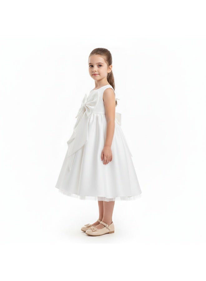 D'Daniela Satin Bow A-Line Dress - Image 2